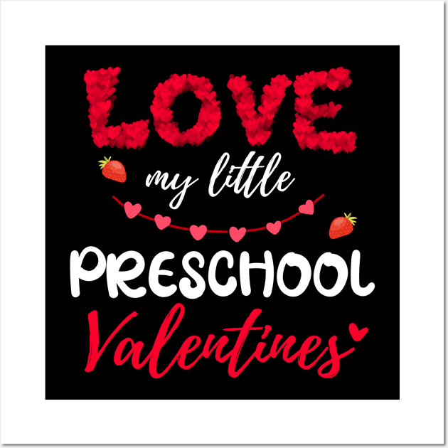 Love My Little Preschool Valentines Wall Art by Jotanoken